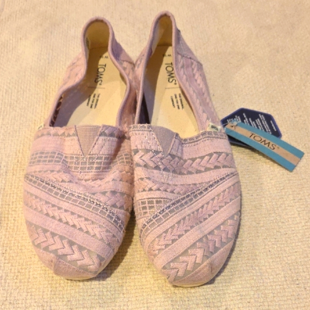 Toms Pink Flats with Classic Alpargata Design